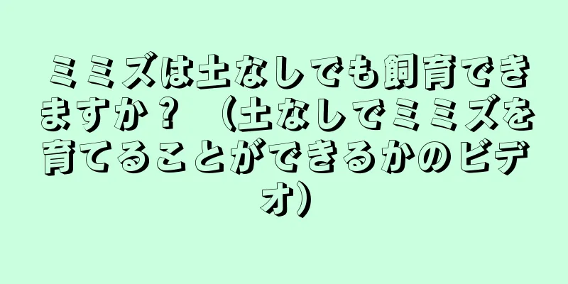 ミミズは土なしでも飼育できますか？ （土なしでミミズを育てることができるかのビデオ）