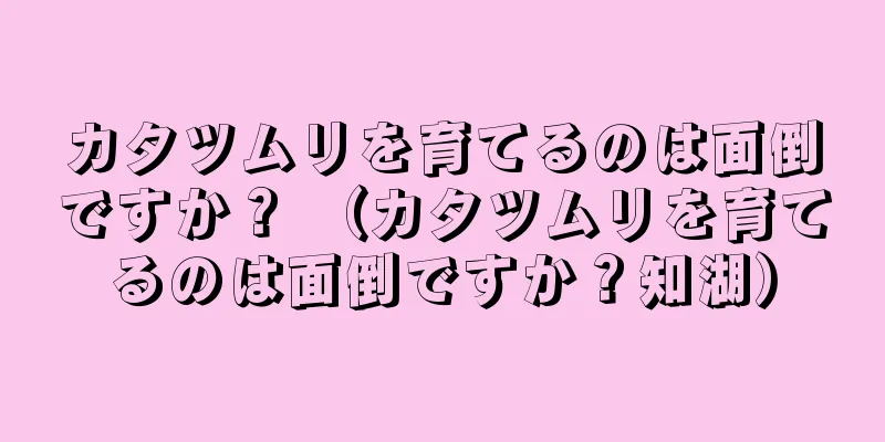 カタツムリを育てるのは面倒ですか？ （カタツムリを育てるのは面倒ですか？知湖）