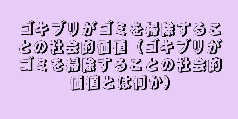ゴキブリがゴミを掃除することの社会的価値（ゴキブリがゴミを掃除することの社会的価値とは何か）