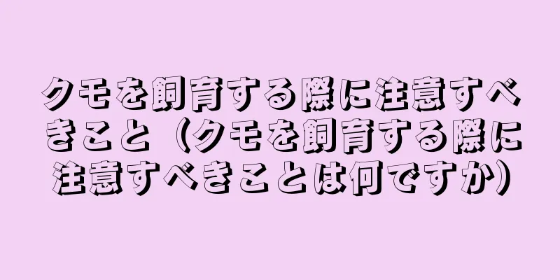 クモを飼育する際に注意すべきこと（クモを飼育する際に注意すべきことは何ですか）