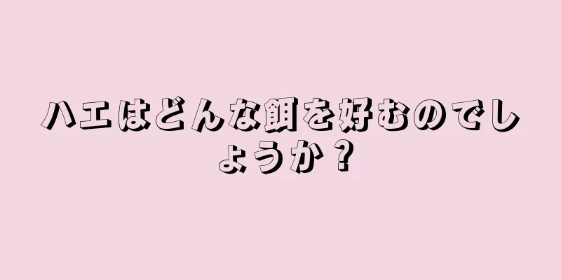 ハエはどんな餌を好むのでしょうか？