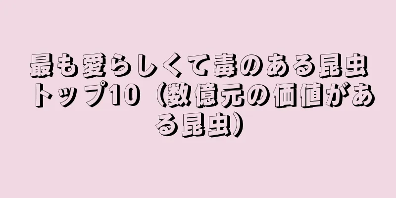 最も愛らしくて毒のある昆虫トップ10（数億元の価値がある昆虫）