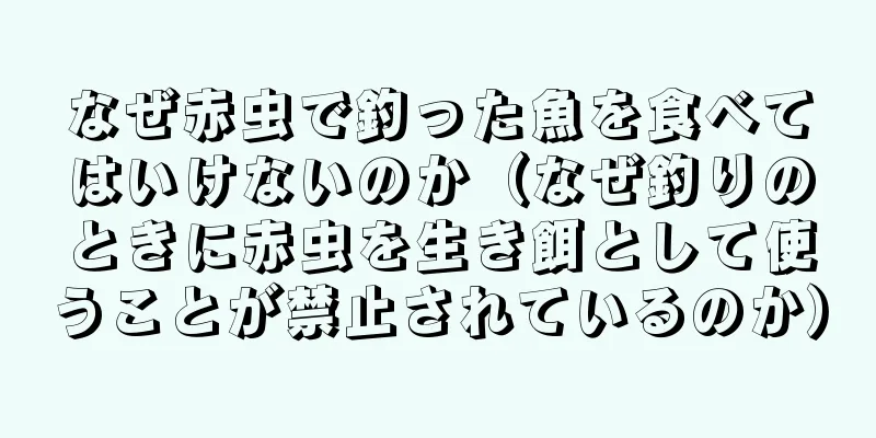なぜ赤虫で釣った魚を食べてはいけないのか（なぜ釣りのときに赤虫を生き餌として使うことが禁止されているのか）