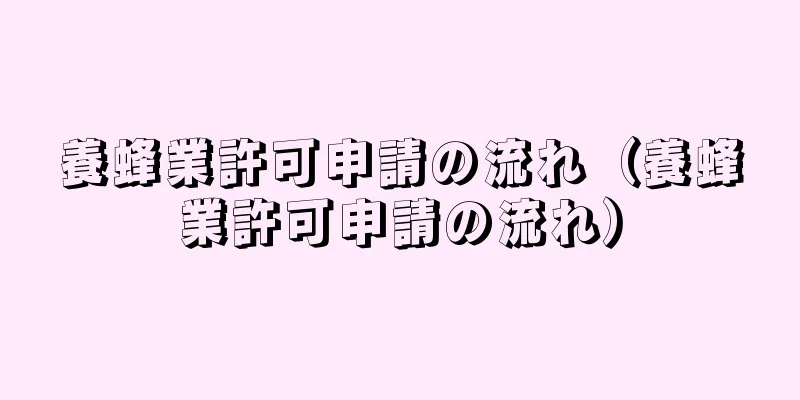 養蜂業許可申請の流れ（養蜂業許可申請の流れ）