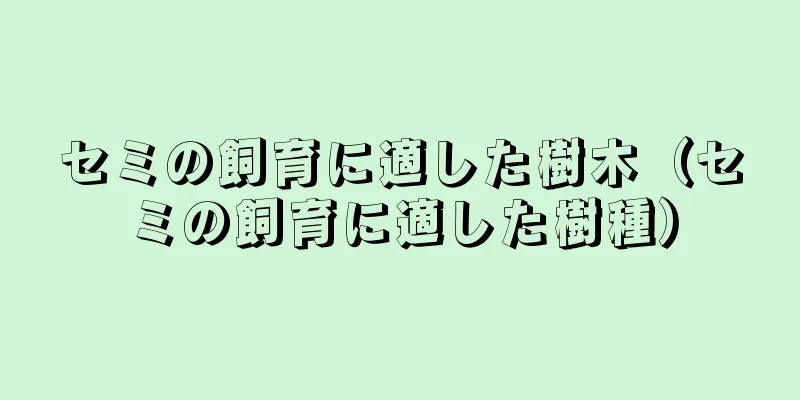 セミの飼育に適した樹木（セミの飼育に適した樹種）
