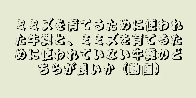 ミミズを育てるために使われた牛糞と、ミミズを育てるために使われていない牛糞のどちらが良いか（動画）