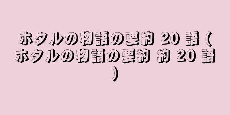ホタルの物語の要約 20 語 (ホタルの物語の要約 約 20 語)