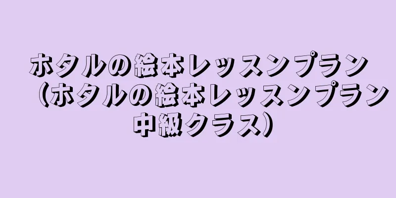 ホタルの絵本レッスンプラン（ホタルの絵本レッスンプラン 中級クラス）