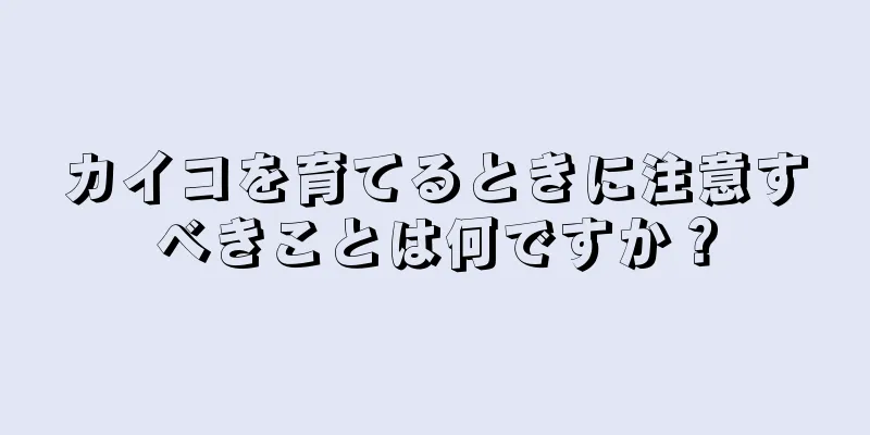 カイコを育てるときに注意すべきことは何ですか？