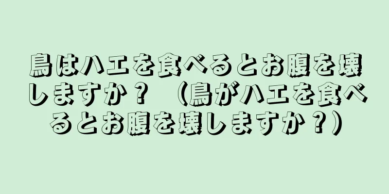 鳥はハエを食べるとお腹を壊しますか？ （鳥がハエを食べるとお腹を壊しますか？）