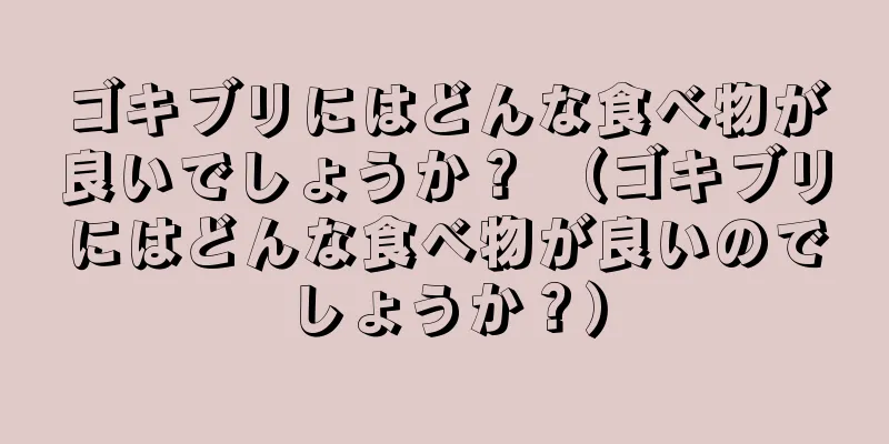 ゴキブリにはどんな食べ物が良いでしょうか？ （ゴキブリにはどんな食べ物が良いのでしょうか？）