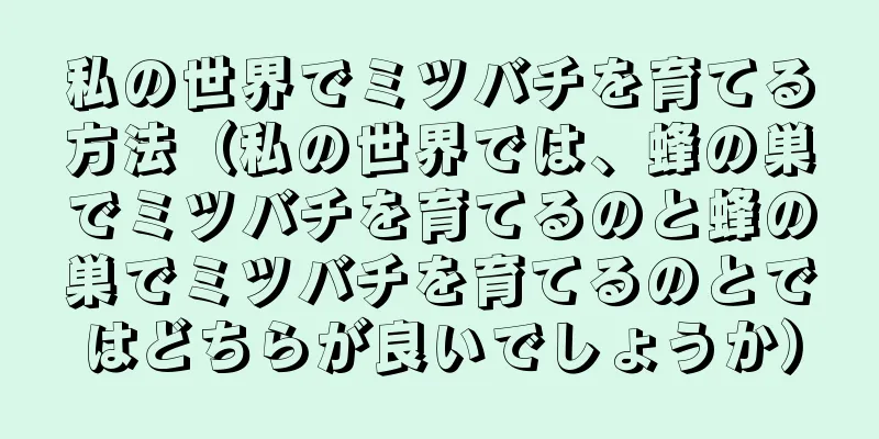 私の世界でミツバチを育てる方法（私の世界では、蜂の巣でミツバチを育てるのと蜂の巣でミツバチを育てるのとではどちらが良いでしょうか）