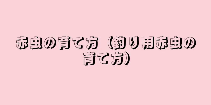赤虫の育て方（釣り用赤虫の育て方）