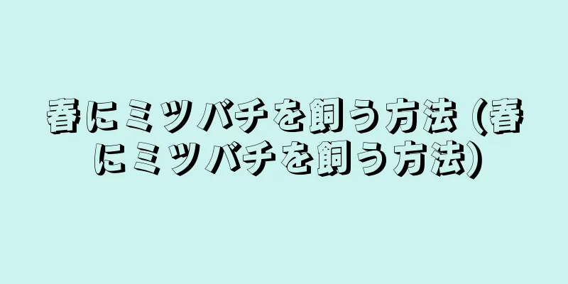 春にミツバチを飼う方法 (春にミツバチを飼う方法)