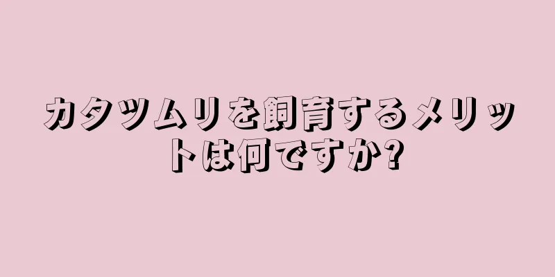 カタツムリを飼育するメリットは何ですか?