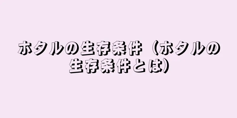 ホタルの生存条件（ホタルの生存条件とは）