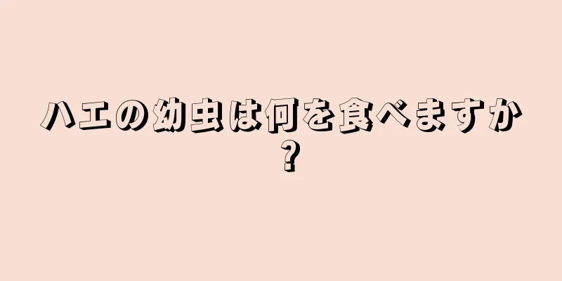 ハエの幼虫は何を食べますか？