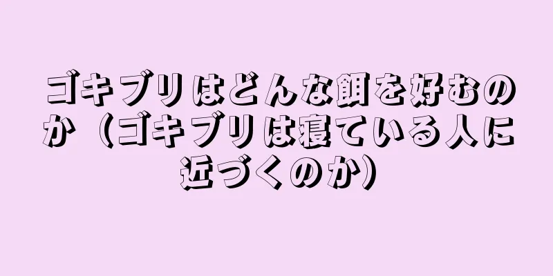 ゴキブリはどんな餌を好むのか（ゴキブリは寝ている人に近づくのか）