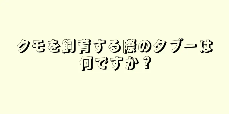 クモを飼育する際のタブーは何ですか？