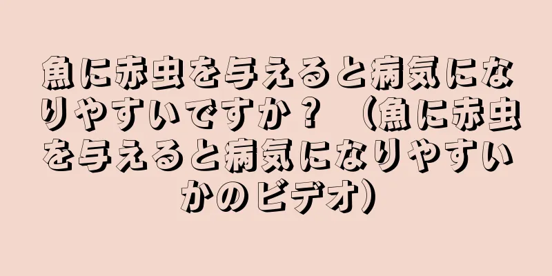 魚に赤虫を与えると病気になりやすいですか？ （魚に赤虫を与えると病気になりやすいかのビデオ）