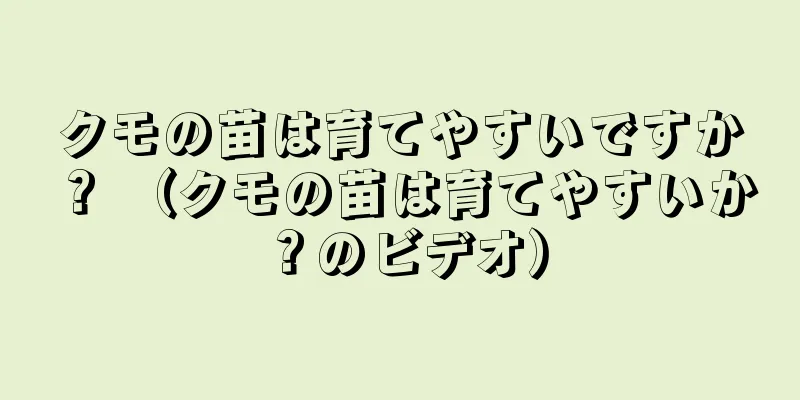 クモの苗は育てやすいですか？ （クモの苗は育てやすいか？のビデオ）