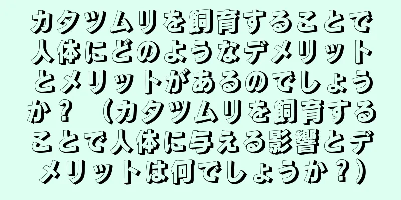 カタツムリを飼育することで人体にどのようなデメリットとメリットがあるのでしょうか？ （カタツムリを飼育することで人体に与える影響とデメリットは何でしょうか？）