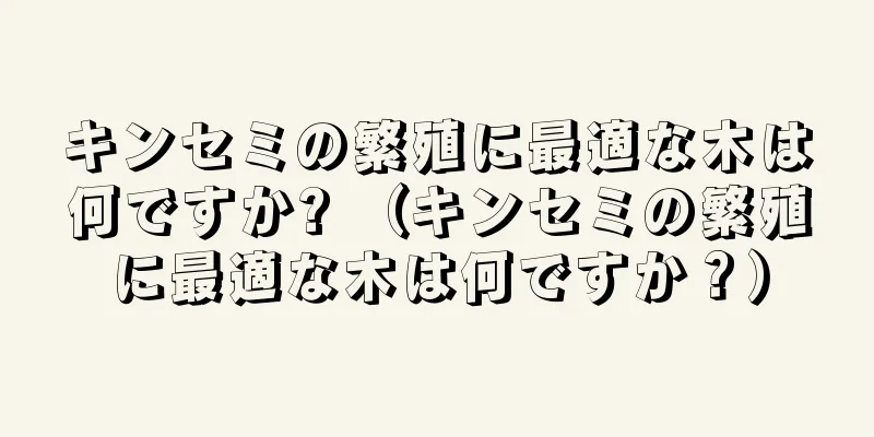 キンセミの繁殖に最適な木は何ですか? （キンセミの繁殖に最適な木は何ですか？）