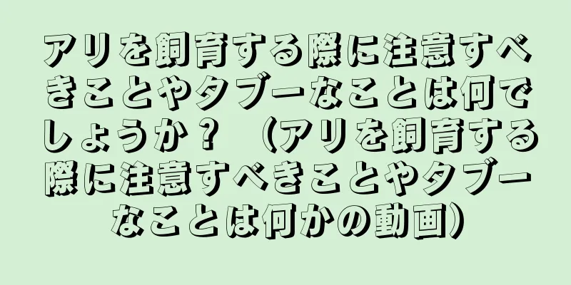 アリを飼育する際に注意すべきことやタブーなことは何でしょうか？ （アリを飼育する際に注意すべきことやタブーなことは何かの動画）