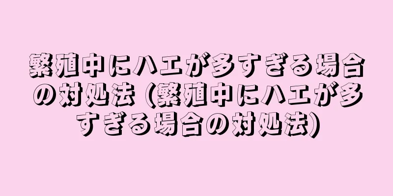 繁殖中にハエが多すぎる場合の対処法 (繁殖中にハエが多すぎる場合の対処法)