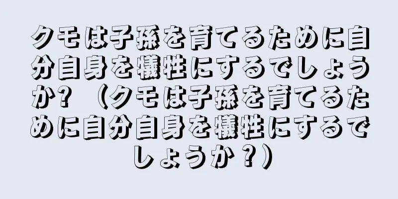 クモは子孫を育てるために自分自身を犠牲にするでしょうか? （クモは子孫を育てるために自分自身を犠牲にするでしょうか？）