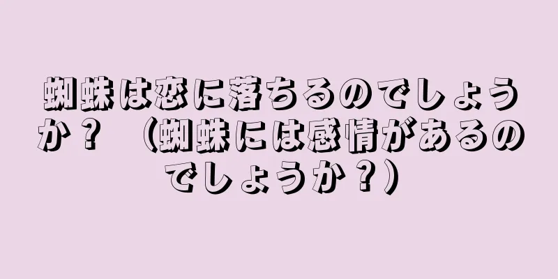 蜘蛛は恋に落ちるのでしょうか？ （蜘蛛には感情があるのでしょうか？）
