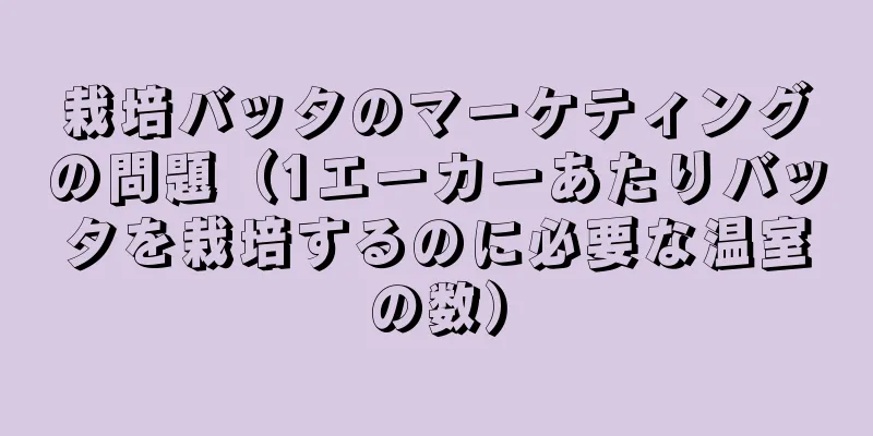 栽培バッタのマーケティングの問題（1エーカーあたりバッタを栽培するのに必要な温室の数）
