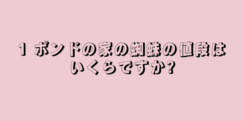 1 ポンドの家の蜘蛛の値段はいくらですか?
