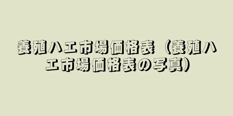 養殖ハエ市場価格表（養殖ハエ市場価格表の写真）