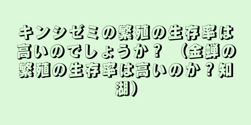 キンシゼミの繁殖の生存率は高いのでしょうか？ （金蝉の繁殖の生存率は高いのか？知湖）