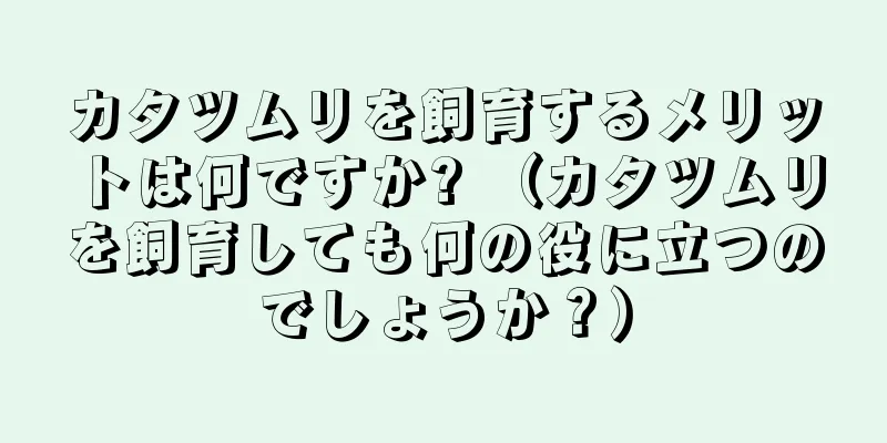 カタツムリを飼育するメリットは何ですか? （カタツムリを飼育しても何の役に立つのでしょうか？）