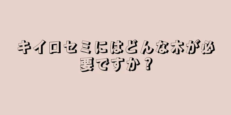 キイロセミにはどんな木が必要ですか？