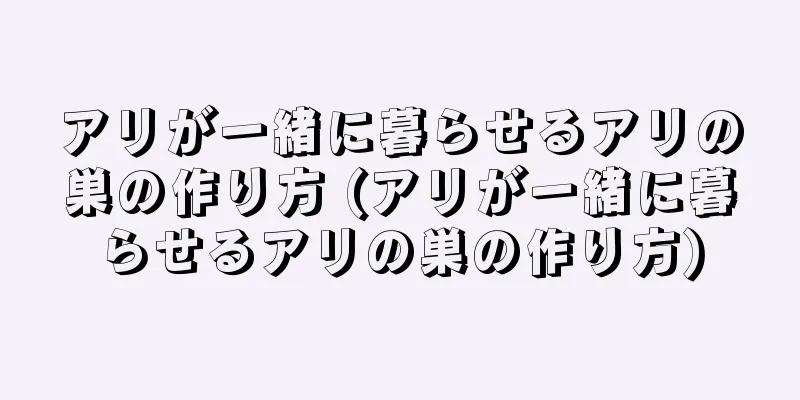 アリが一緒に暮らせるアリの巣の作り方 (アリが一緒に暮らせるアリの巣の作り方)
