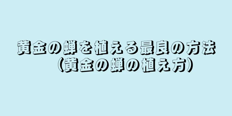 黄金の蝉を植える最良の方法（黄金の蝉の植え方）