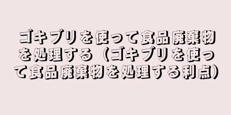 ゴキブリを使って食品廃棄物を処理する（ゴキブリを使って食品廃棄物を処理する利点）