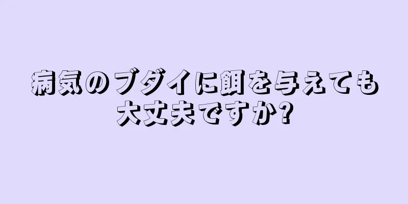 病気のブダイに餌を与えても大丈夫ですか?