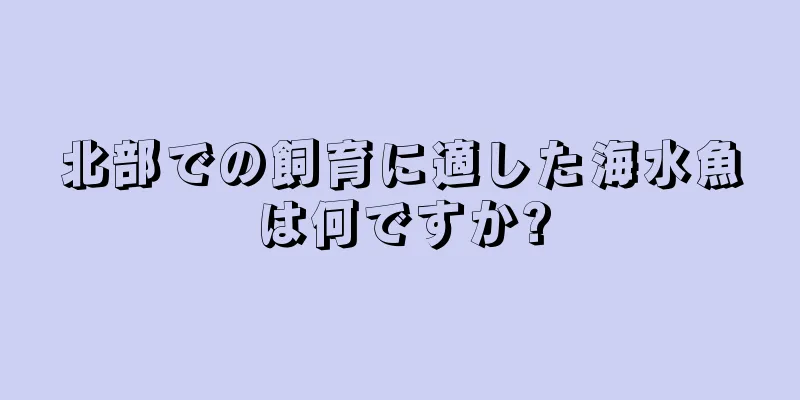 北部での飼育に適した海水魚は何ですか?