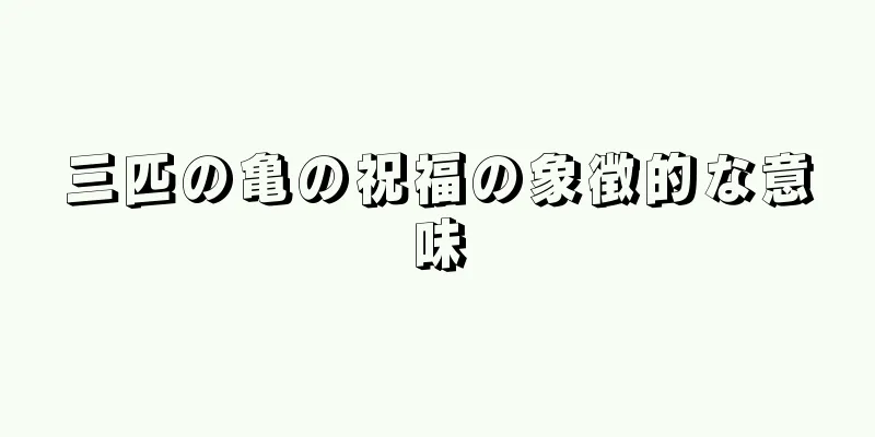 三匹の亀の祝福の象徴的な意味