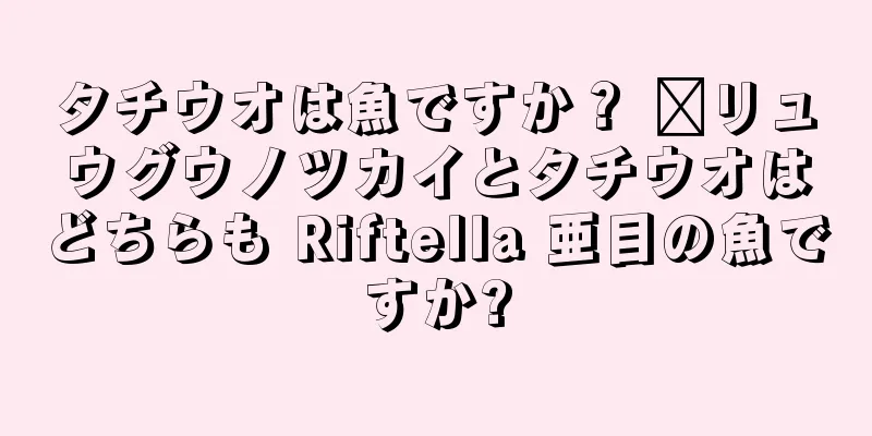 タチウオは魚ですか？ ﻿リュウグウノツカイとタチウオはどちらも Riftella 亜目の魚ですか?