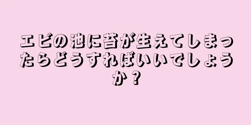 エビの池に苔が生えてしまったらどうすればいいでしょうか？
