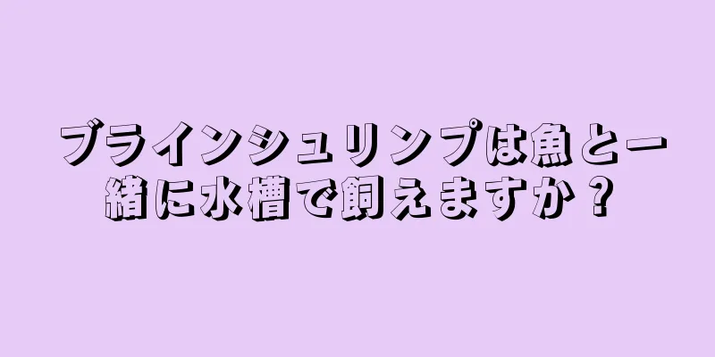 ブラインシュリンプは魚と一緒に水槽で飼えますか？