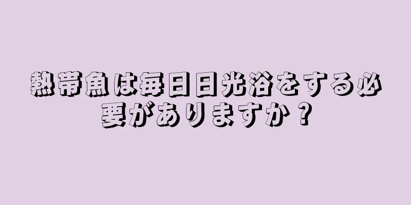 熱帯魚は毎日日光浴をする必要がありますか？