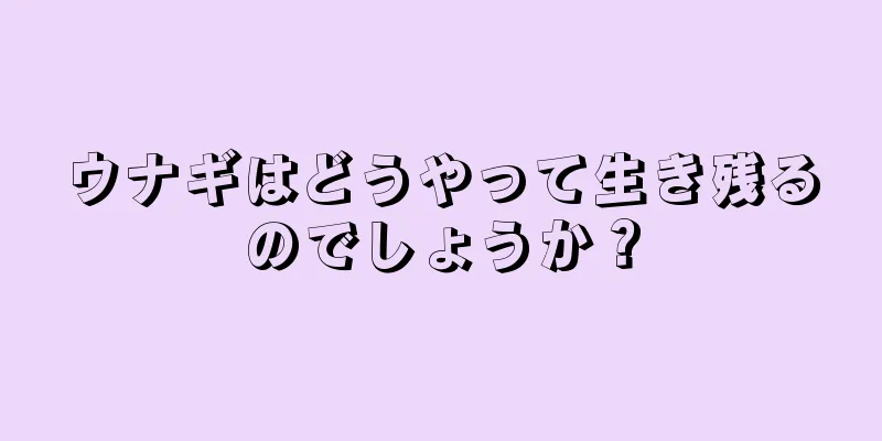 ウナギはどうやって生き残るのでしょうか？