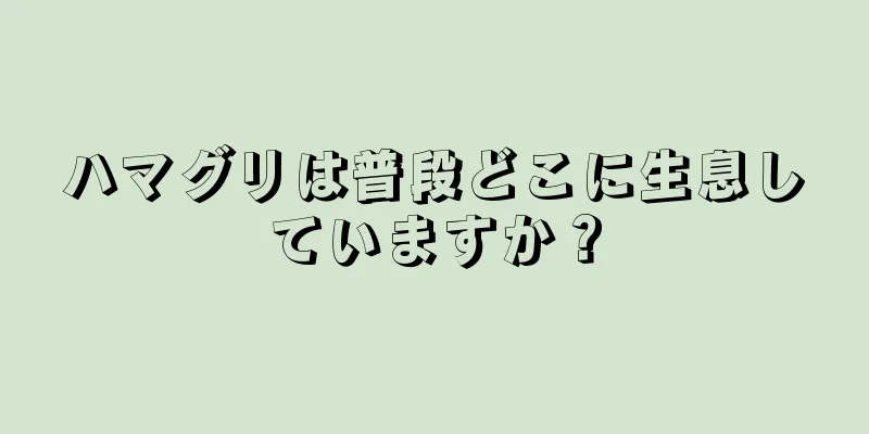ハマグリは普段どこに生息していますか？