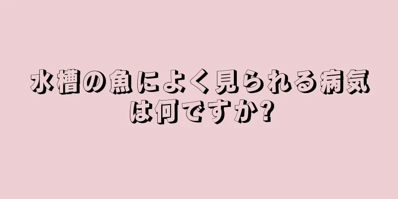 水槽の魚によく見られる病気は何ですか?